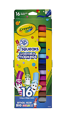 Crayola Pip Squeaks Washable Markers Assorted Colors Pack Of 16 - Office  Depot
